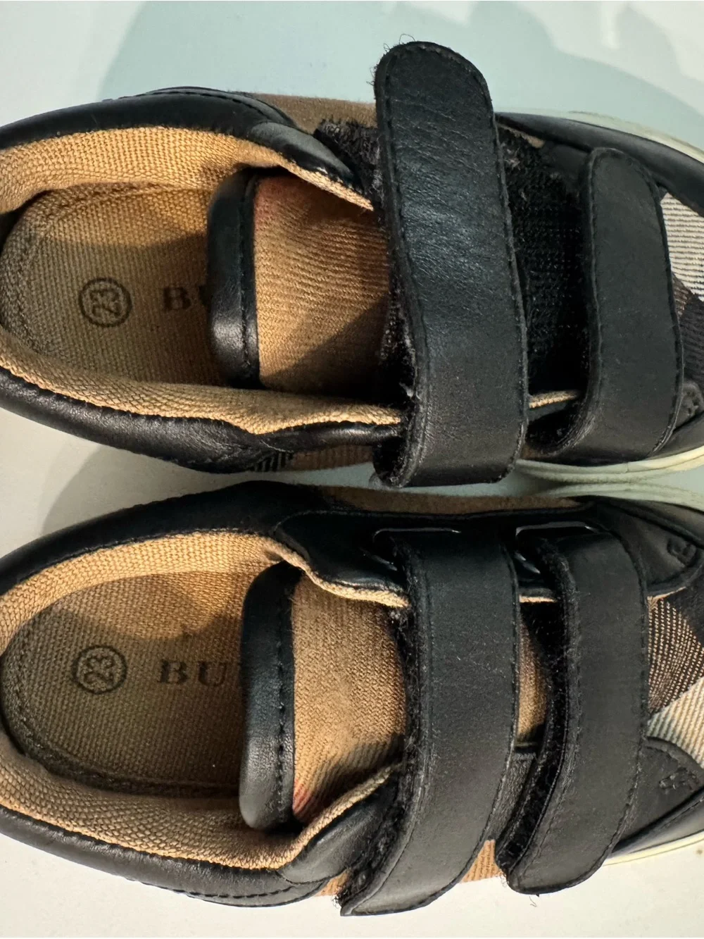 Burberry Brown and Black kids shoes 4 toddler